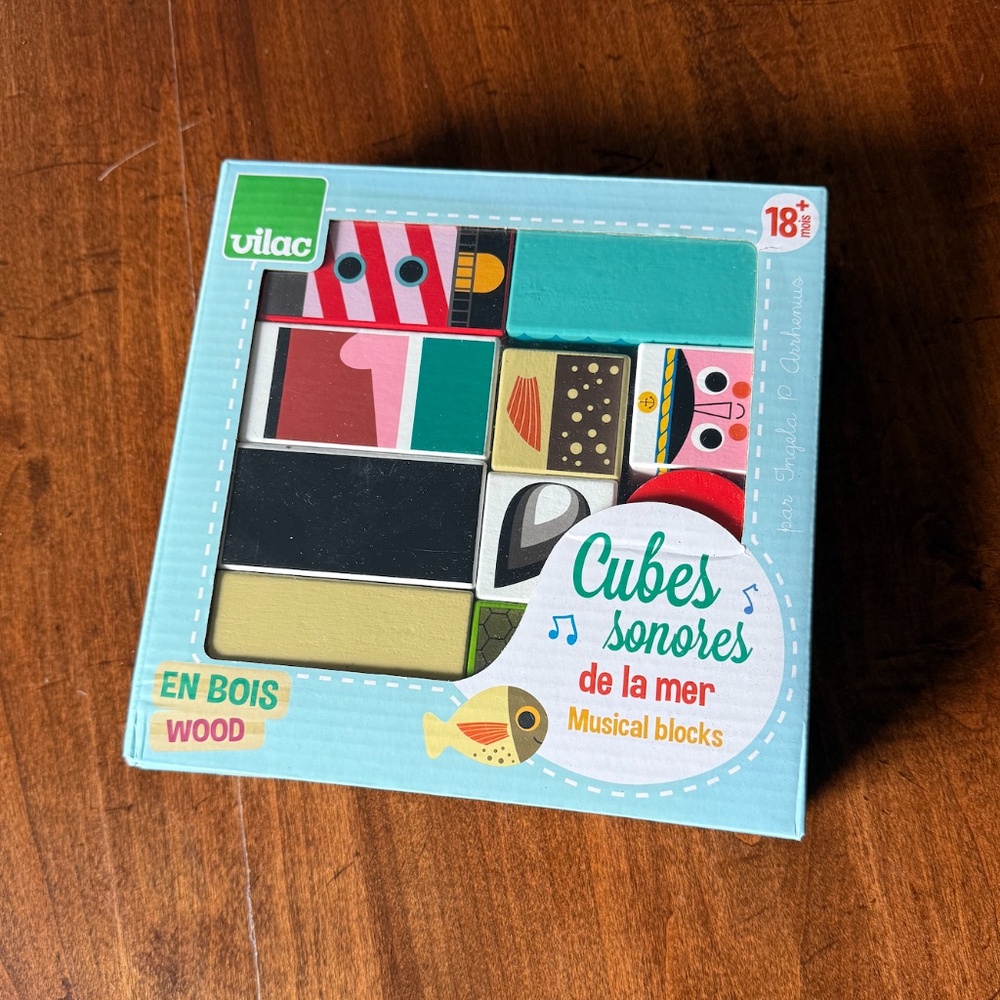 NEW Vilac Musical Blocks - French Cubes Sonores de la Mer